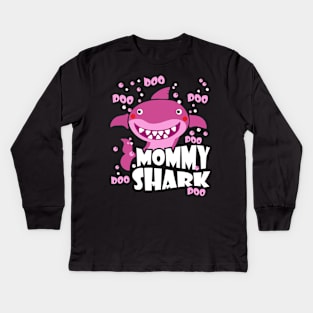 Mommy Shark DOO DOO DOO T-Shirt Mother's Day Gift Kids Long Sleeve T-Shirt
